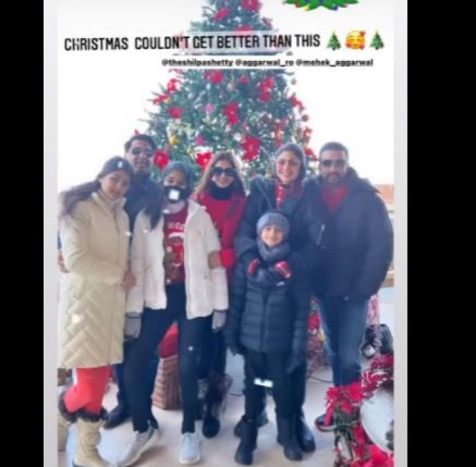 Shilpa celebrates Christmas in Mussoorie with husband