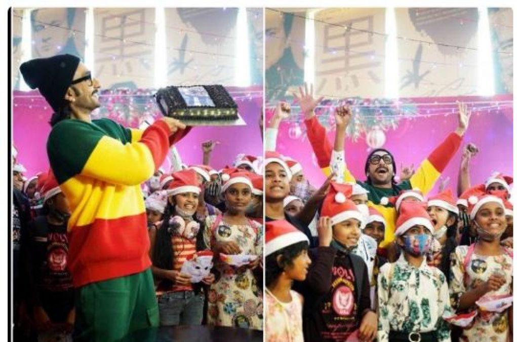 रणवीर ने बच्चों के साथ मनाया क्रिसमस
