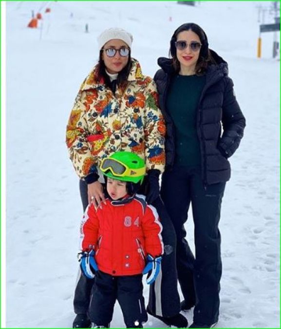 परिवार के साथ स्व‍िटजरलैंड की ठंडी वादियों में एन्जॉय कर रहे हैं तैमूर अली खान