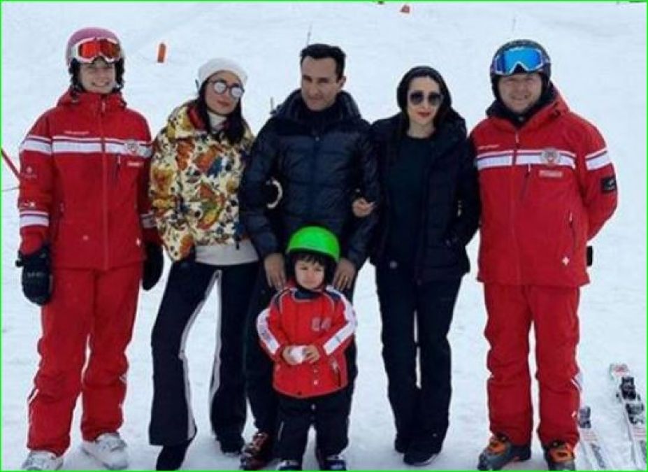 परिवार के साथ स्व‍िटजरलैंड की ठंडी वादियों में एन्जॉय कर रहे हैं तैमूर अली खान