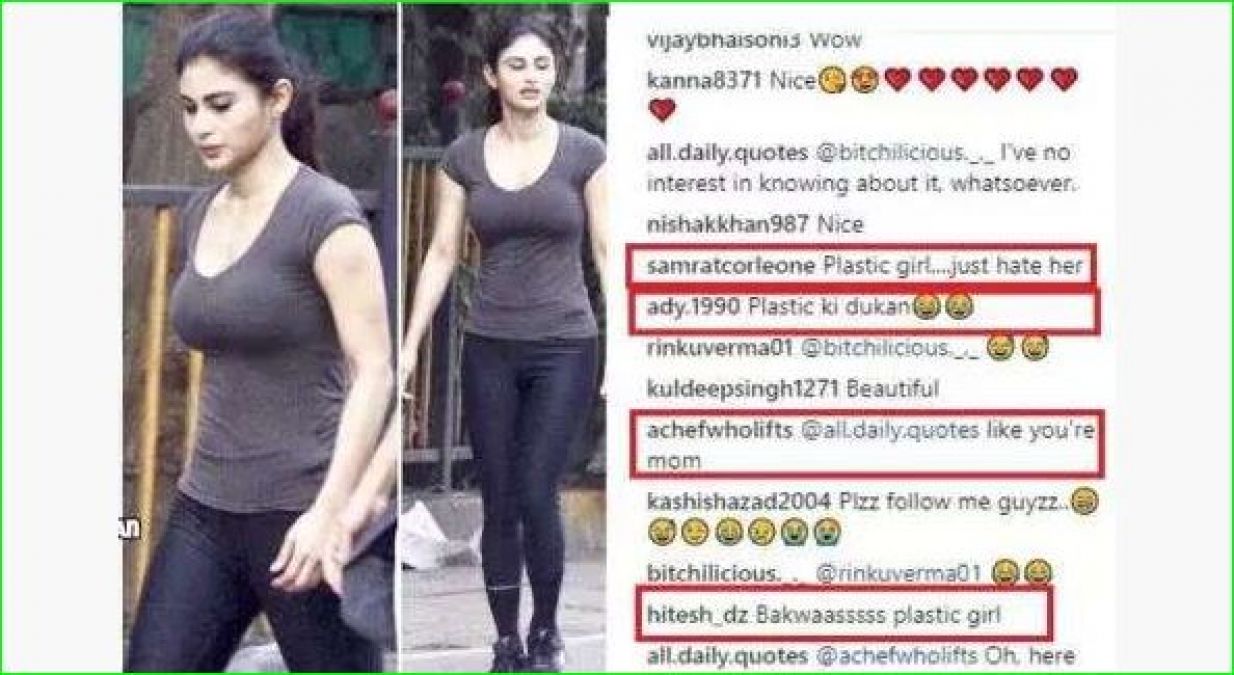 Mouni Roy trolled over wearing tight top and skin fit jeans, people say 'Plastic'