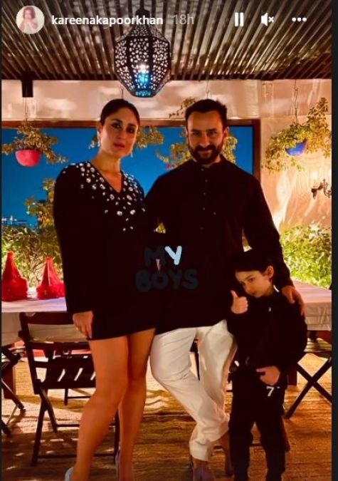 Kareena-Saif in an all-black look with son, picture going viral
