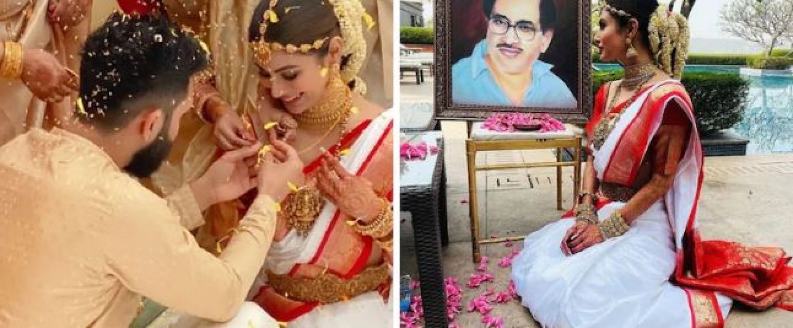 Mouni Roy gets emotional remembering her father on wedding day