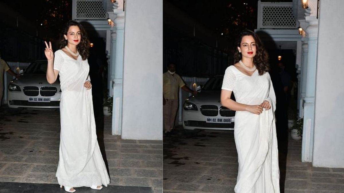 Kangana Ranaut spotted in all-white look, have a look at these pictures