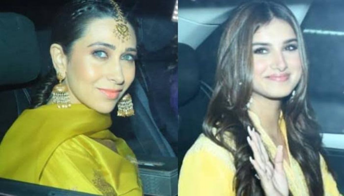 Karisma Kapoor spotted in traditional clothes in brother's mehndi ceremony