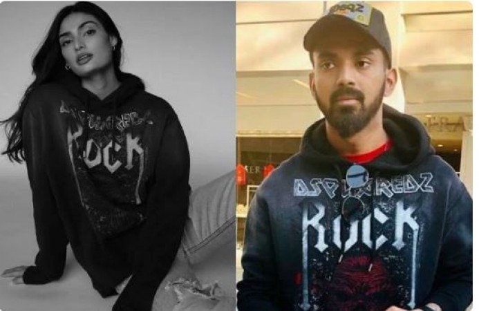 Athiya poses wearing boyfriend KL Rahul's hoodie, cricketer comments