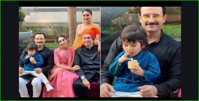 Family photo of Kapoor family is going fiercely viral, Taimur seen eating ice cream