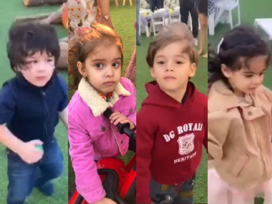 Taimur plays drums at friend's birthday party, this cute video going viral