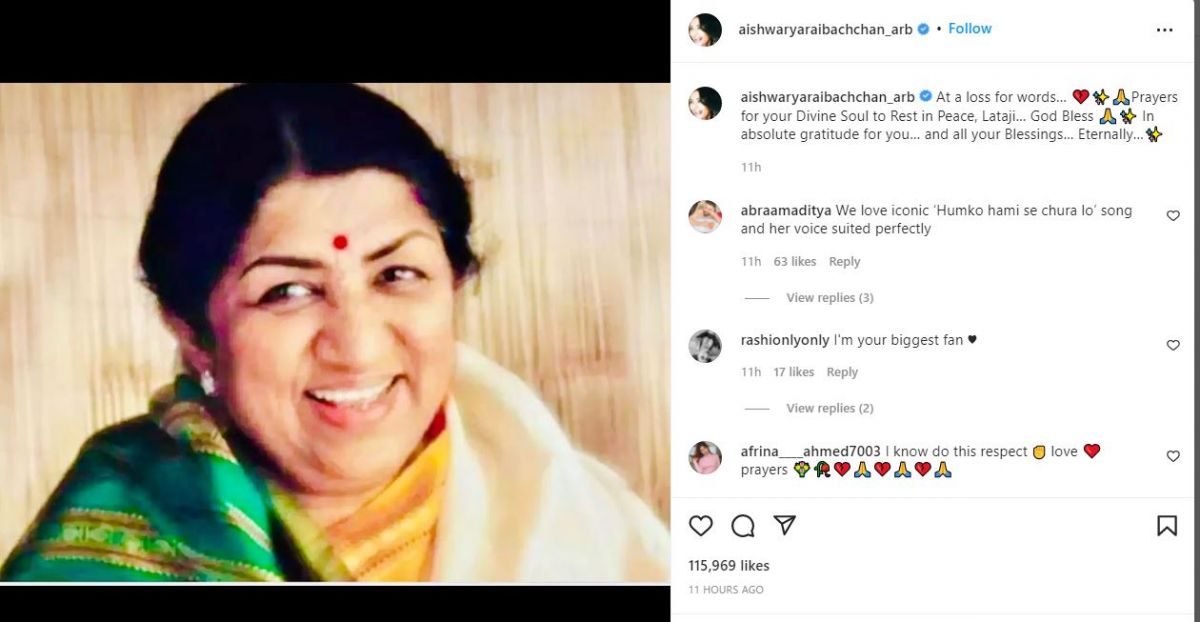 Aishwarya Rai trolled for paying tribute to Lata Mangeshkar