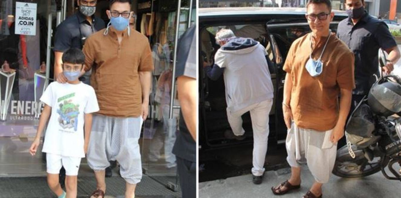 Aamir Khan seen in kurta-dhoti, shadow look on social media