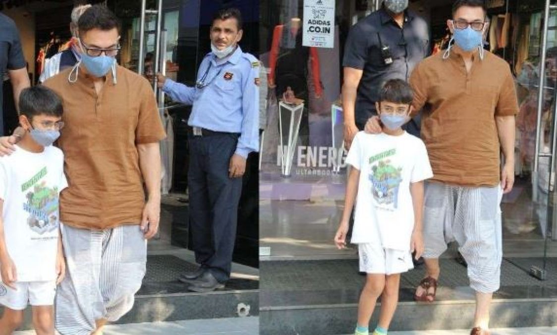 Aamir Khan seen in kurta-dhoti, shadow look on social media