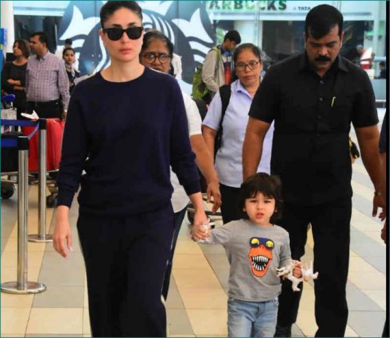 Taimur Ali Khan spotted in Mumbai with mother, photos go viral