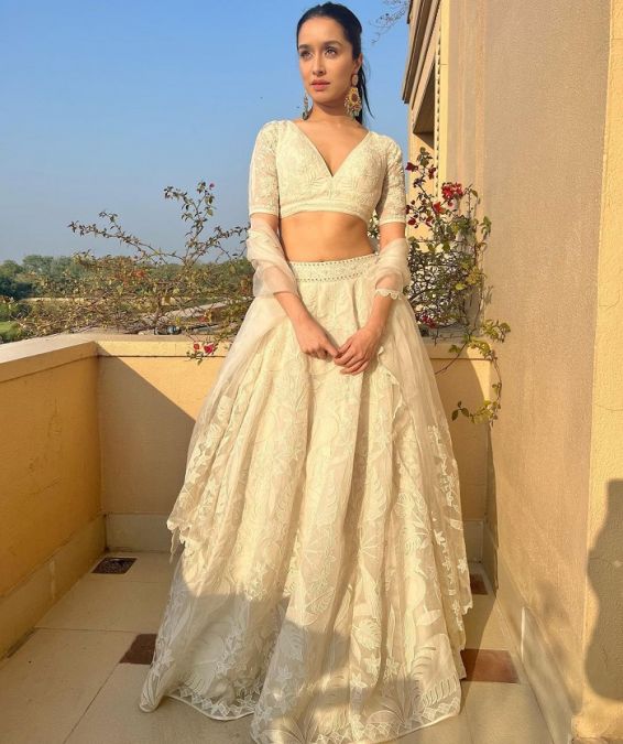 Shraddha Kapoor looks beautiful in a white lehenga