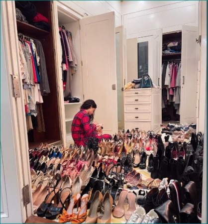 Kangana Ranaut flaunts her shoe collection while cleaning her house