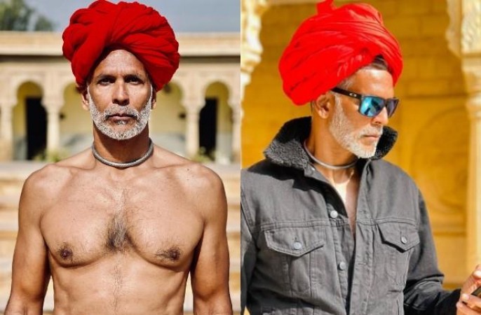 Sharing the picture in red turban, Milind Soman said