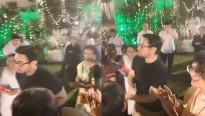 बेटी आयरा की शादी में जमकर नाचते नजर आए आमिर खान, सोशल मीडिया पर वायरल हुआ VIDEO