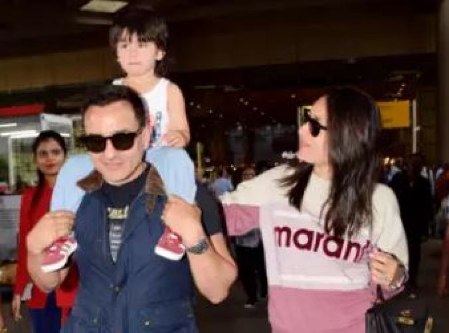 Saif and Kareena along with Taimur returned from London