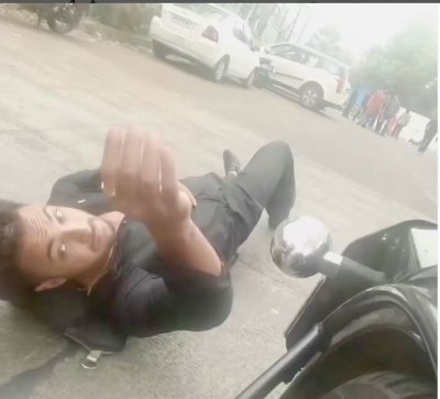 Ayush shared behind the scene stunt making video