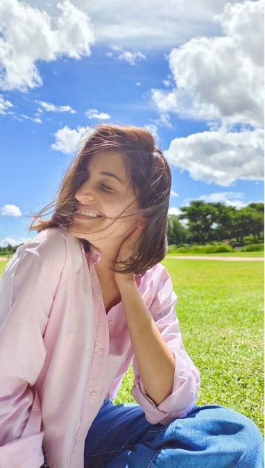 Anushka Sharma was seen enjoying nature