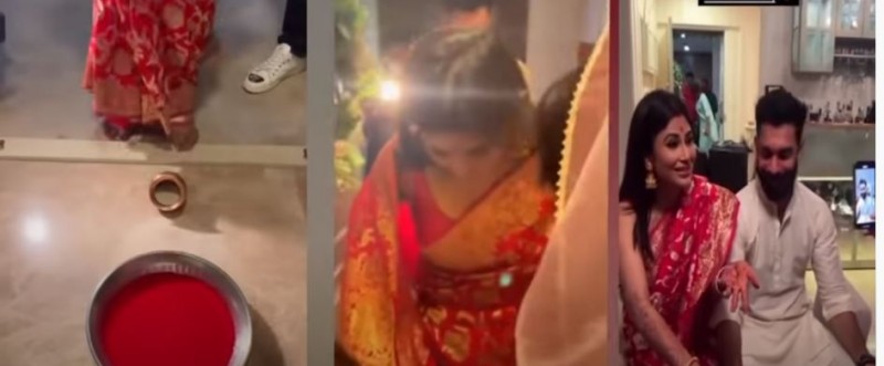ससुराल में हुआ मौनी का गृह प्रवेश, अंगूठी ढूंढने की रस्म का वीडियो वायरल