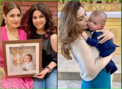 Grandmother Raveena gives her grandson the most special gift so far