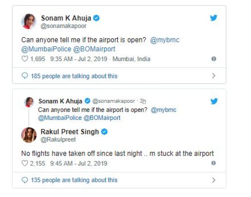 Mumbai Rain Disrupts Life, Rakul Preet Singh gets Trapped At Airport