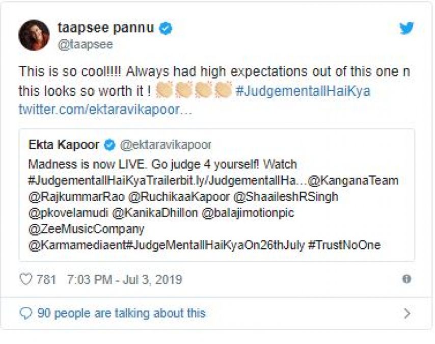 Kangana's sister Rangoli now terms Tapsee as cheap; Director Anurag says this!