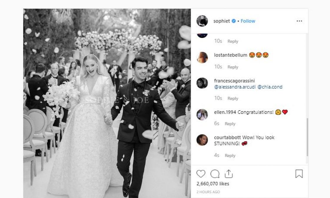Sophie-Joe Jonas wedding: see the first wedding photos in this exclusive way