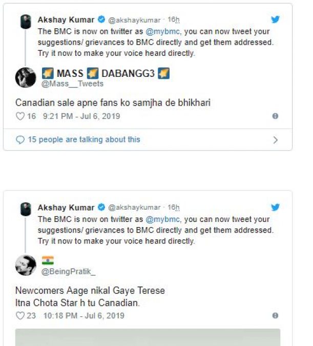 फिर कनाडाई नागरिकता पर घिरे अक्षय कुमार, BMC ट्वीट पर हुए ट्रोल