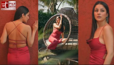 Shehnaaz Gill became glamorous after getting into Bollywood, wreaks havoc in red wine colour one-piece