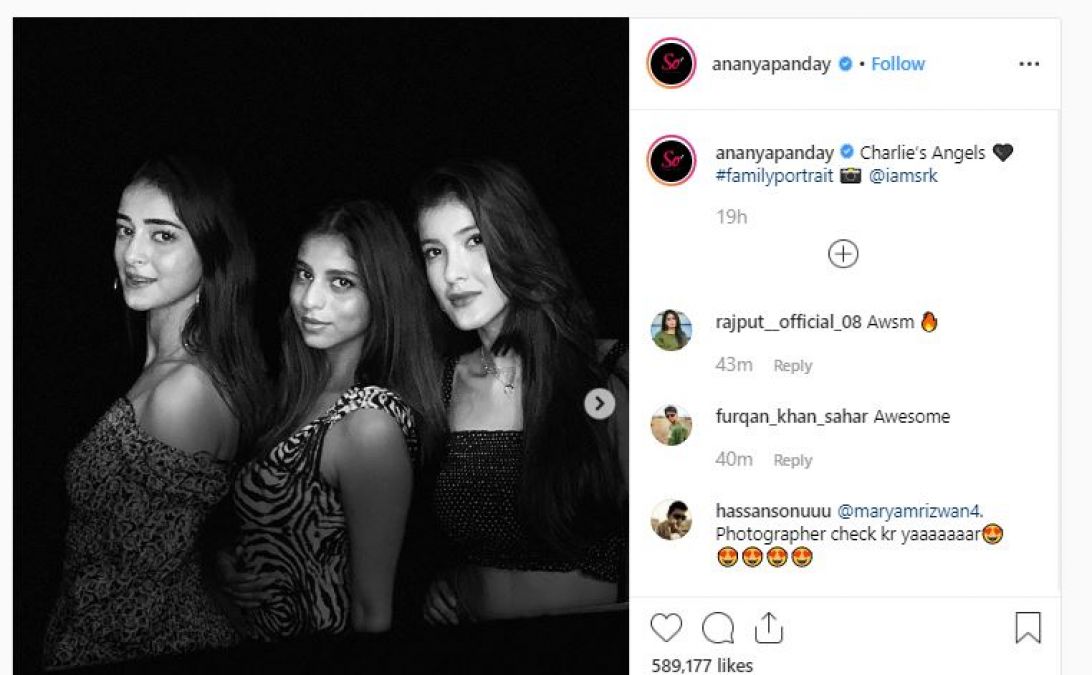 Shah Rukh Khan turns photographer, snapped beautiful pic of Suhana-Ananya-Sanya