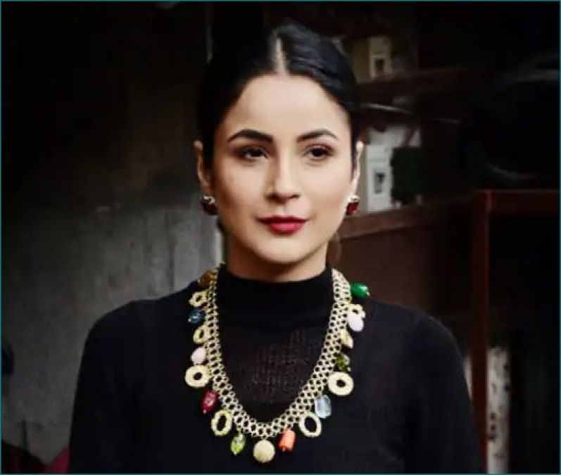 Shehnaaz Gill's glamorous looks wearing a black top and white skirt