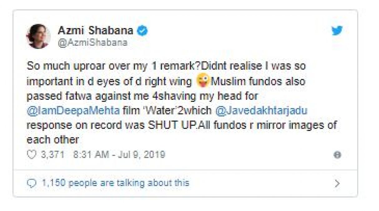 Trolls surrounded Shabana on her this post, read her fierce response!