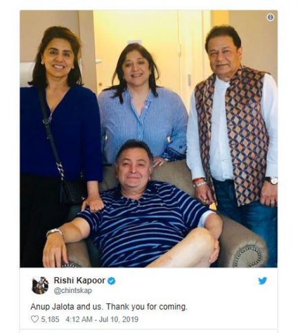 Anoop Jalota met Rishi Kapoor in the US from the actor replied this!