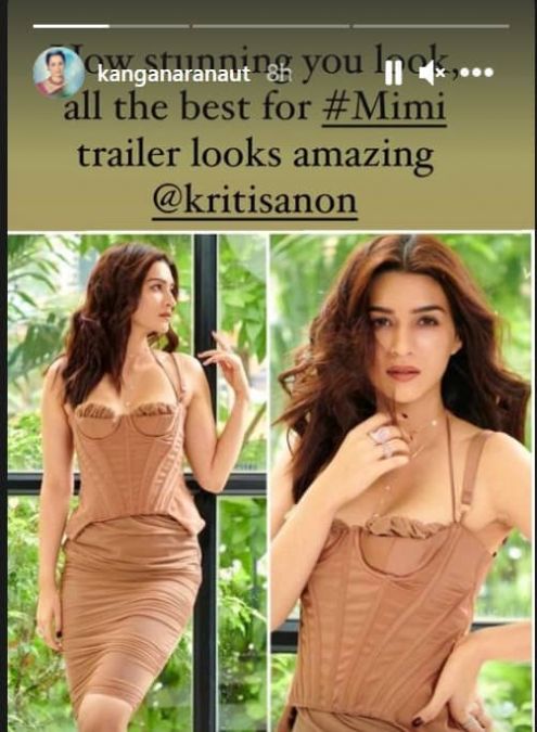 Kangana becomes Kriti's fan after watching Mimi trailer, praises her