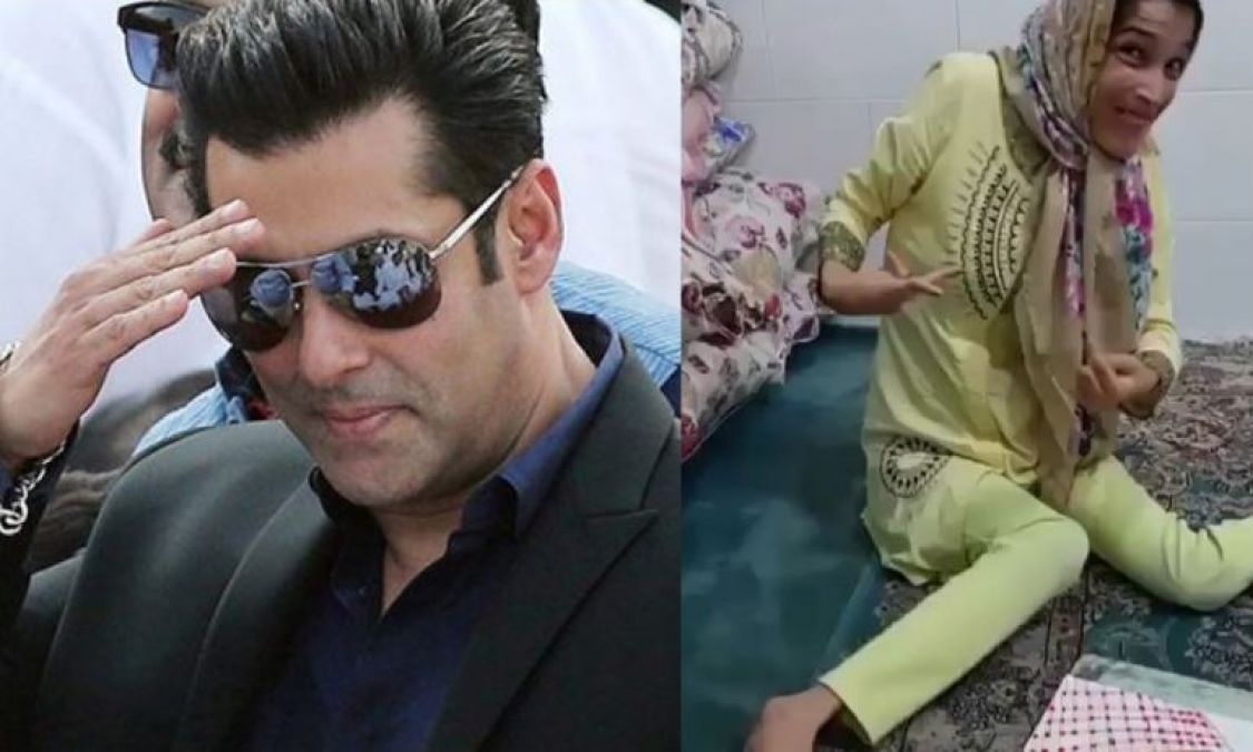 Salman's special fan made a special painting with her feet, Salman got shocked