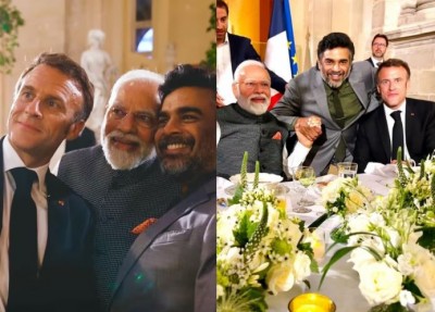 PM नरेंद्र मोदी और फ्रांस के राष्ट्रपति के संग नजर आए आर.माधवन, इंटरनेट पर वायरल हुई तस्वीरें