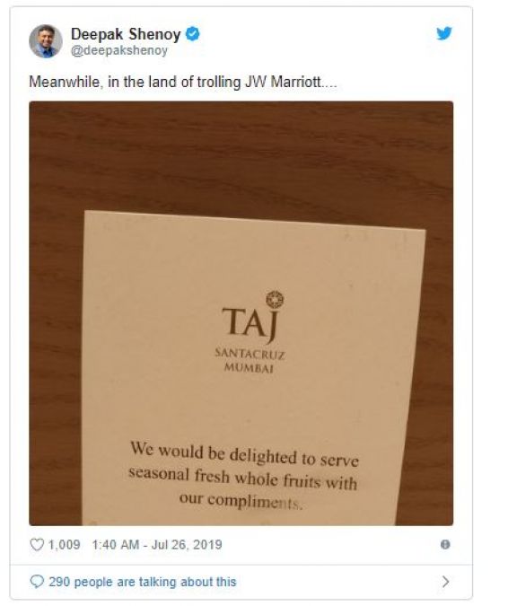 After this hotel sold the actor expensive bananas, the other hotel announced something on which users said- 'Wah Taj'