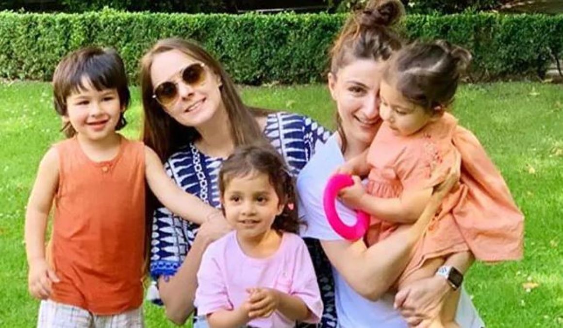 Taimur Ali Khan Playing With His Best Friend Kainaat Singh, Pic goes viral