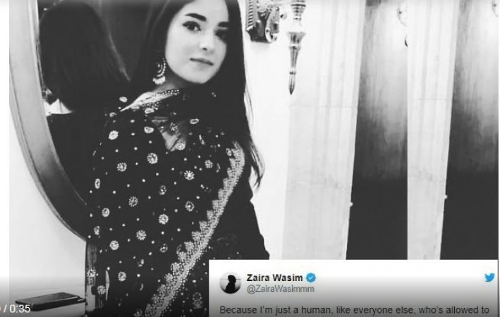 Zaira Wasim became active on Twitter again
