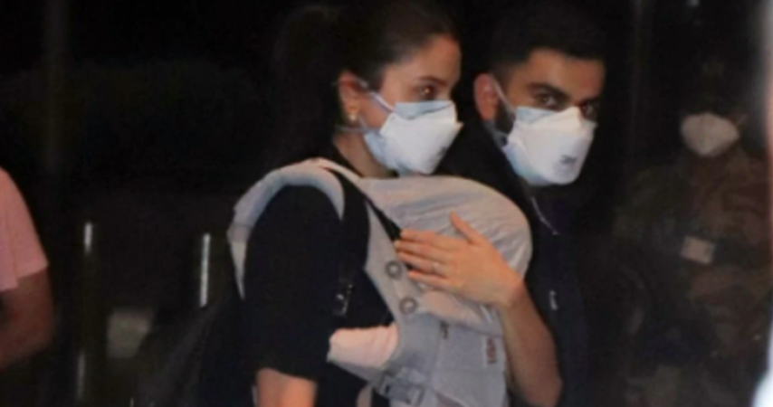 Anushka Sharma &Virat spotted with  daughter ahead of the ICC world test championship