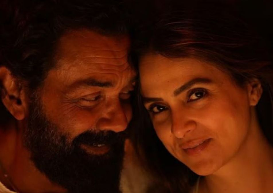 Bobby Deol appeared lost in the love of his wife