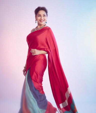Queen of Indian dressing with variety of colours; Madhuri Dixit looks gorgeous in Red saree