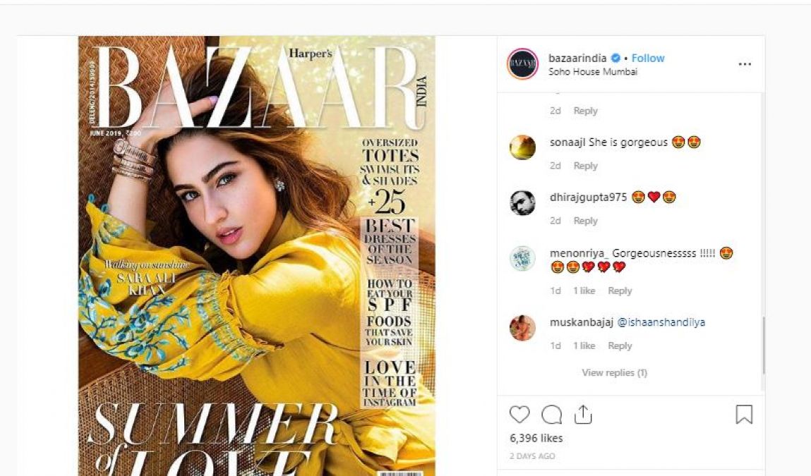 Sara Ali Khan stuns in the cover page of the magazine, check out her Bold avatar