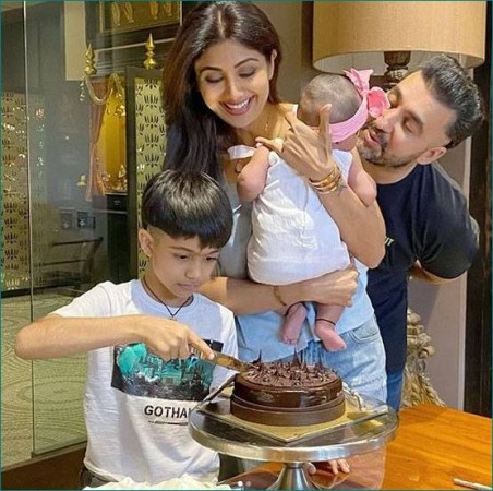 Shilpa celebrated her birthday with her husband and children