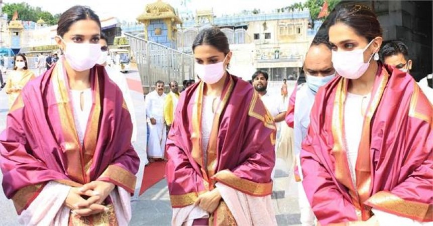 Deepika Padukone reached Tirupati Temple on Papa's birthday