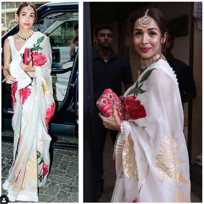 Malaika Arora looked beautiful in saree for the first time, see photos!