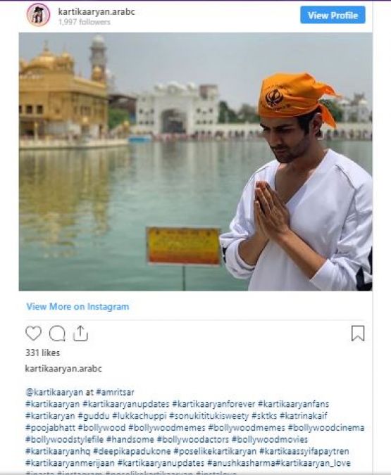 Karthik Aryan arrived at Golden Temple amidst shooting of the film!
