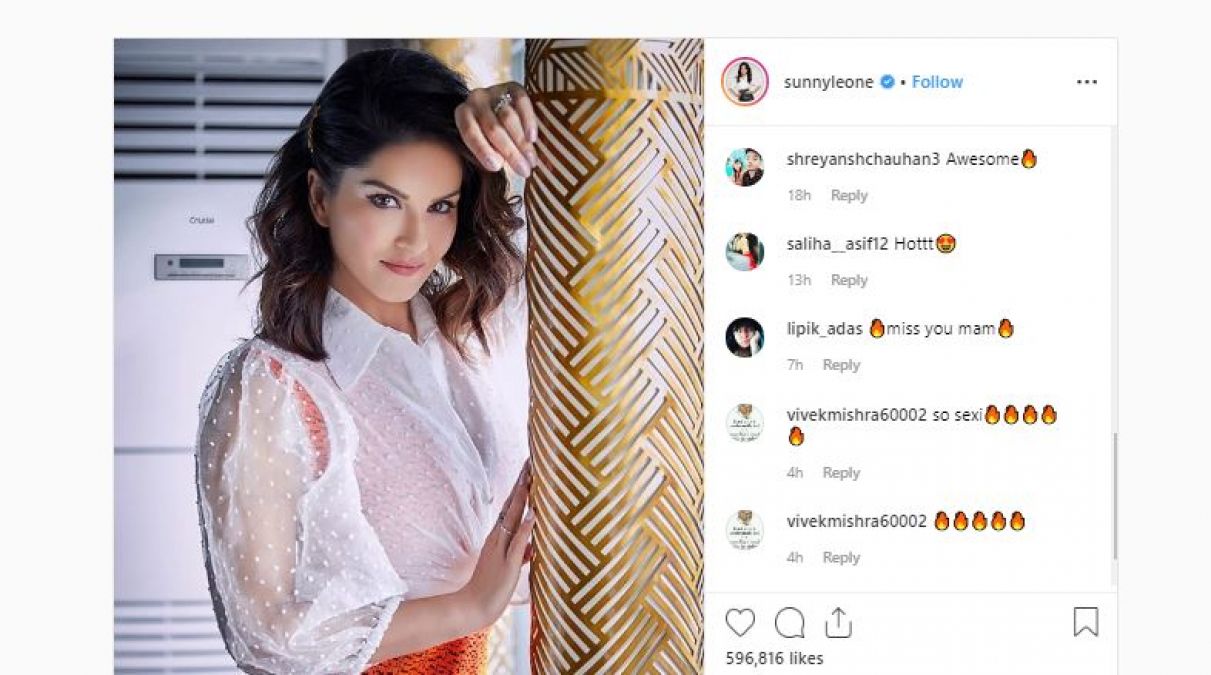 Sunny Leone stuns in white clothes,check out the pic here