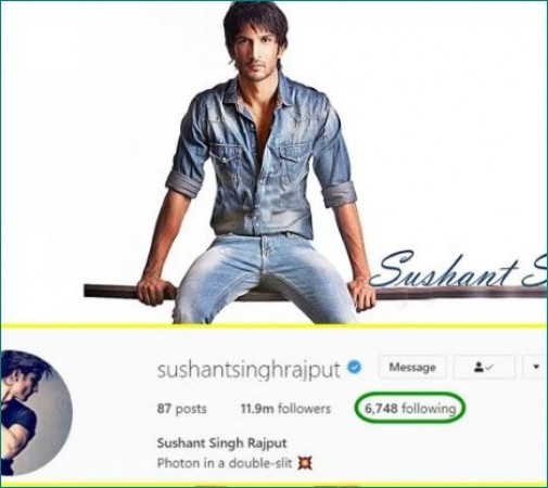 Sushant singh rajput used to follow thousands of his fans on instagram